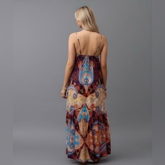 Boho Paisley, Floral Printed Cami Dress - Picture 3 of 8
